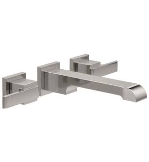 Delta T3567LF-SSWL Ara Two Handle Wall Mount Bathroom Faucet Trim in Stainless Steel