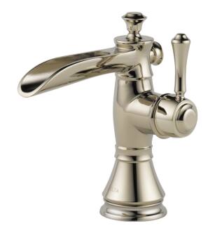 Delta 598LF-PNMPU Cassidy 11 5/8" 1.2 GPM Single Handle Channel Vessel Bathroom Faucet in Polished Nickel