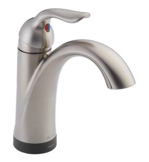 Delta 538T-SS-DST Lahara 7 3/8" Two Handle Centerset Bathroom Faucet in Stainless Steel