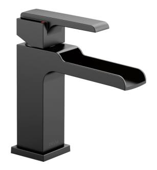 Delta 568LF-BLMPU Ara 7 1/8" Single Handle Channel Bathroom Faucet in Matte Black