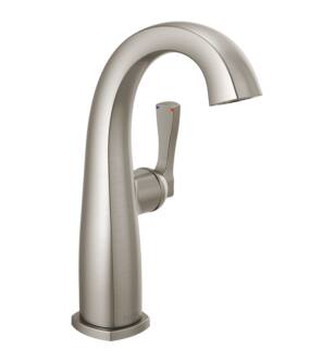 Delta 677-SSLHP-DST Stryke 9 1/2" Single Hole Bathroom Sink Faucet - Less Handles in Stainless Steel
