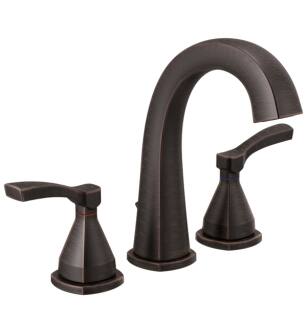 Delta 35775-RBMPU-DST Stryke 7 3/8" Two Lever Handle Widespread Bathroom Sink Faucet with Pop-Up Drain in Venetian Bronze
