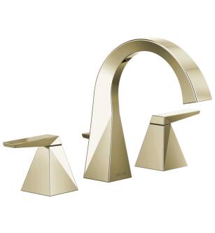 Delta 35546-PN-PR-MPU-DST Trillian 7" Double Handle Widespread Bathroom Sink Faucet with Pop-Up Drain in Lumicoat Polished Nickel