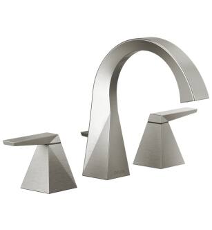 Delta 35546-SS-PR-MPU-DST Trillian 7" Double Handle Widespread Bathroom Sink Faucet with Pop-Up Drain in Lumicoat Stainless