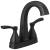 Delta 25775-BLMPU-DST Stryke 7 3/8" Two Lever Handle Centerset Bathroom Sink Faucet with Pop-Up Drain in Matte Black