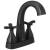 Delta 257756-BLMPU-DST Stryke 7 3/8" Two Cross Handle Centerset Bathroom Sink Faucet with Pop-Up Drain in Matte Black