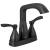 Delta 25776-BLMPU-DST Stryke 7 3/8" Two Handle Centerset Bathroom Faucet with Metal Pop-Up Drain in Matte Black