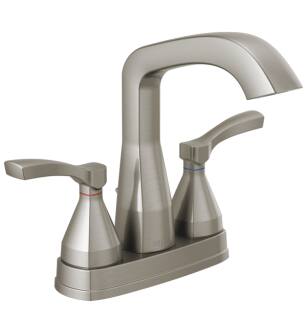 Delta 25776-SSMPU-DST Stryke 7 3/8" Two Handle Centerset Bathroom Faucet with Metal Pop-Up Drain in Stainless Steel