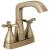 Delta 257766-CZMPU-DST Stryke 7 3/8" Two Cross Handle Centerset Bathroom Faucet with Metal Pop-Up Drain in Champagne Bronze