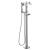 Delta T4797-FL-LHP 42 1/2" Single Handle Floor Mount Tub Filler with Hand Shower - Less Handle in Chrome