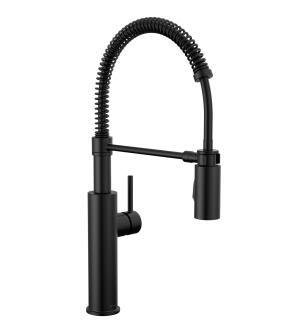 Delta Antoni™ 18803-BL-DST Single-Handle Pull-Down Spring Kitchen Faucet Three Hole Deck Mount in Matte Black