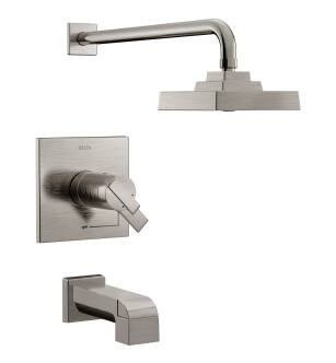 Delta Ara® T17T467-SS TempAssure® 17T Series H2Okinetic® Tub & Shower Trim in Stainless