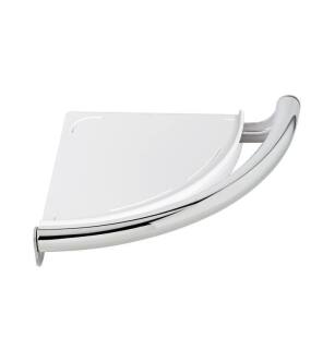 Delta 41516 Decor Assist 9 1/8" Wall Mount Corner Shelf with Assist Bar in Chrome