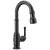 Delta Broderick™ 9990-BL-DST Single Handle Pull-Down Bar/Prep Faucet Three Hole Deck Mount in Matte Black