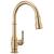 Delta Broderick™ 9190-CZ-DST Single Handle Pull-Down Kitchen Faucet Three Hole Deck Mount in Champagne Bronze