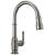 Delta Broderick™ 9190-KS-DST Single Handle Pull-Down Kitchen Faucet Three Hole Deck Mount in Black Stainless