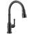 Delta Broderick™ 9190T-BL-DST Single Handle Pull-Down Kitchen Faucet With Touch2O Technology Three Hole Deck Mount in Matte Black