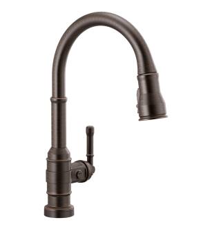 Delta Broderick™ 9190T-RB-DST Single Handle Pull-Down Kitchen Faucet With Touch2O Technology Three Hole Deck Mount in Venetian Bronze
