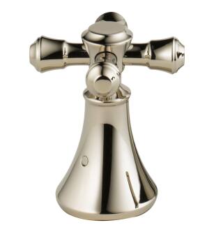 Delta Cassidy™ H695PN Metal Cross Handle Set - Roman Tub in Polished Nickel