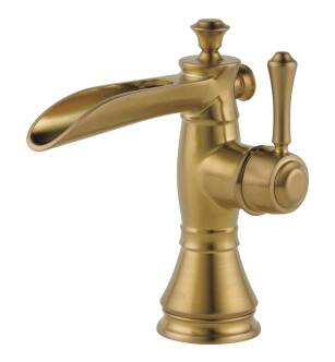 Delta Cassidy™ 598LF-CZMPU Single Handle Channel Bathroom Faucet Three Hole Deck Mount in Champagne Bronze