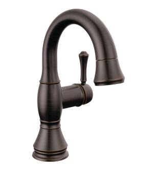 Delta Cassidy™ 597-RBPD-DST Single Handle Pull Down Bathroom Faucet Three Hole Deck Mount in Venetian Bronze