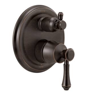 Delta Cassidy™ T24997-RB Traditional 2-Handle Monitor® 14 Series Valve Trim with 6-Setting Integrated Diverter in Venetian Bronze