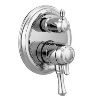 Delta Cassidy™ T27897 Traditional 2-Handle Monitor® 17 Series Valve Trim with 3-Setting Integrated Diverter in Chrome