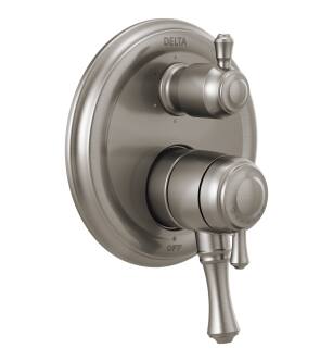 Delta Cassidy™ T27997-SS Traditional 2-Handle Monitor® 17 Series Valve Trim with 6-Setting Integrated Diverter in Stainless