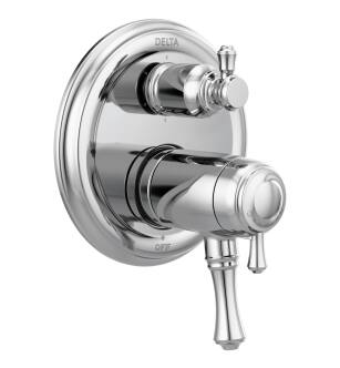 Delta Cassidy™ T27T997 Traditional 2-Handle TempAssure® 17T Series Valve Trim with 6-Setting Integrated Diverter in Chrome