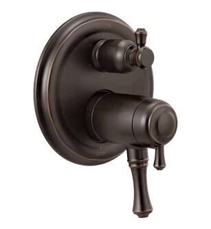 Delta Cassidy™ T27T997-RB Traditional 2-Handle TempAssure® 17T Series Valve Trim with 6-Setting Integrated Diverter in Venetian Bronze