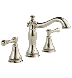 Delta Cassidy™ 3597LF-PNMPU Two Handle Widespread Bathroom Faucet in Polished Nickel