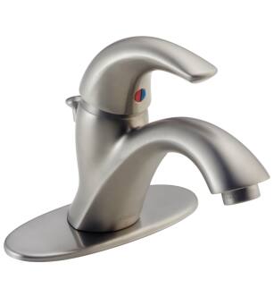 Delta Classic 583LF-SSWF Single Handle Bathroom Faucet Three Hole Deck Mount in Stainless