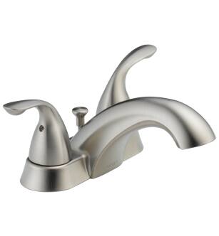 Delta Classic 2523LF-SSMPU Two Handle Centerset Bathroom Faucet Three Hole Deck Mount in Stainless