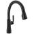 Delta Coranto™ 9179-BL-DST Single Handle Pull Down Kitchen Faucet Three Hole Deck Mount in Matte Black