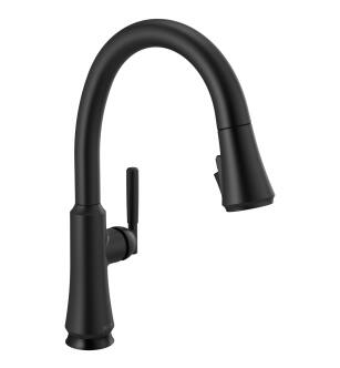 Delta Coranto™ 9179T-BL-DST Single Handle Pull Down Kitchen Faucet with Touch2O Technology Three Hole Deck Mount in Matte Black