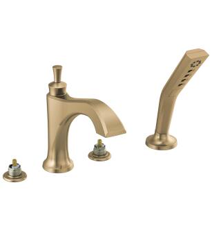 Delta Dorval™ T4756-CZLHP Roman Tub with Hand Shower Trim - Less Handles in Champagne Bronze