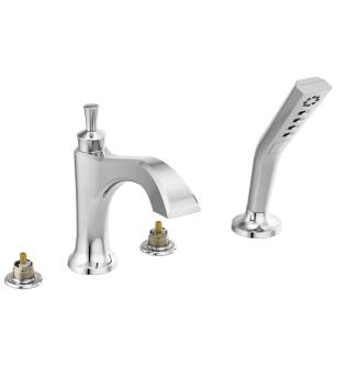 Delta Dorval™ T4756-LHP Roman Tub with Hand Shower Trim - Less Handles in Chrome