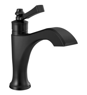 Delta Dorval™ 556-BLMPU-DST Single Handle Bathroom Faucet in Matte Black