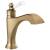 Delta Dorval™ 556-GSLPU-DST Single Handle Bathroom Faucet Three Hole Deck Mount in Champagne Bronze / Porcelain