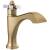 Delta Dorval™ 557-GSLPU-DST Single Handle Bathroom Faucet Three Hole Deck Mount in Champagne Bronze / Porcelain
