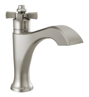 Delta Dorval™ 557-SSLPU-DST Single Handle Bathroom Faucet Three Hole Deck Mount in Stainless