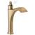 Delta Dorval™ 656-GS-DST Single Handle Mid-Height Vessel Bathroom Faucet in Champagne Bronze / Porcelain