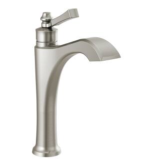 Delta Dorval™ 656-SS-DST Single Handle Mid-Height Vessel Bathroom Faucet in Stainless