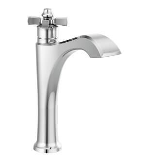Delta Dorval™ 657-DST Single Handle Mid-Height Vessel Bathroom Faucet in Chrome