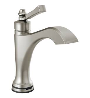 Delta Dorval™ 556T-SS-DST Single Handle Touch20.xt Bathroom Faucet Three Hole Deck Mount in Stainless