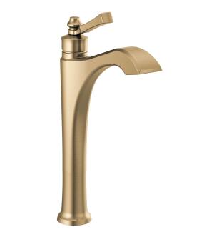 Delta Dorval™ 756-CZ-DST Single Handle Vessel Bathroom Faucet in Champagne Bronze