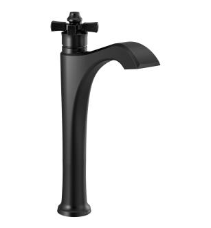 Delta Dorval™ 757-BL-DST Single Handle Vessel Bathroom Faucet in Matte Black