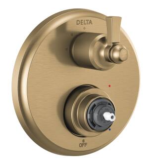Delta Dorval™ T24856-CZLHP Traditional 2-Handle Monitor 14 Series Valve Trim with 3 Setting Diverter in Champagne Bronze