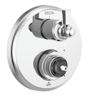 Delta Dorval™ T24856-LHP Traditional 2-Handle Monitor 14 Series Valve Trim with 3 Setting Diverter in Chrome