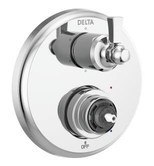 Delta Dorval™ T24956-LHP Traditional 2-Handle Monitor 14 Series Valve Trim with 6 Setting Diverter in Chrome